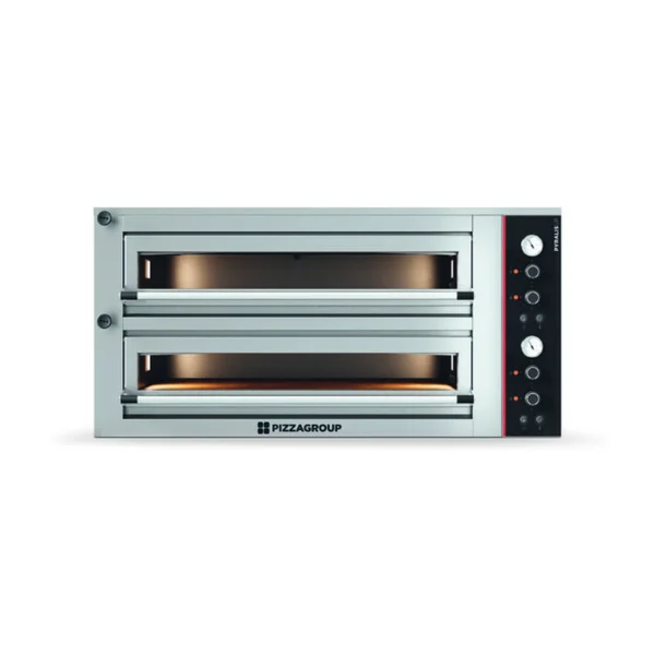 Forno pizza professionale PizzaGroup Pyralis UP M12L – 6+6 pizze Ø30/34 – manuale – 18,00 kW