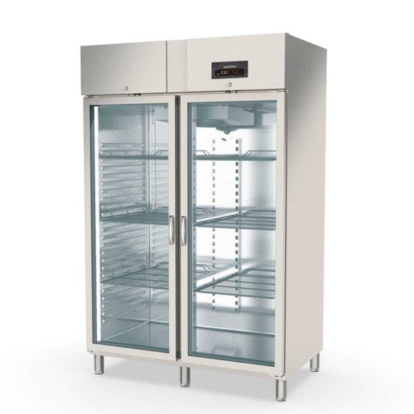 Armadio refrigerato professionale / 2 porte GN 2/1 - vetro, 1350 x 850 mm