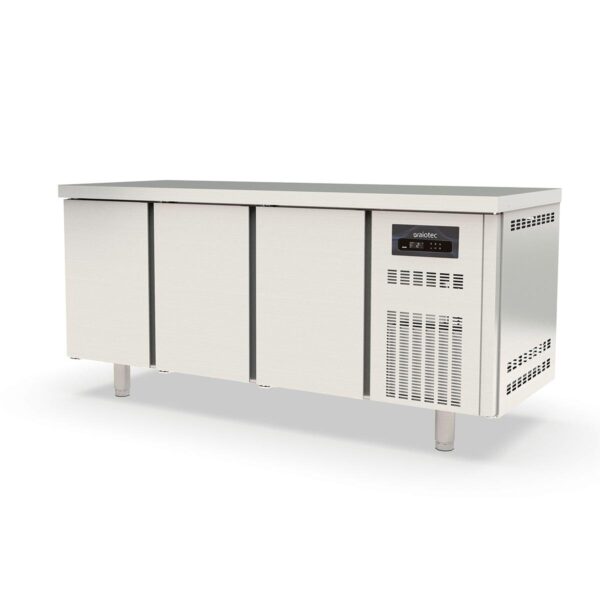 Tavolo refrigerato professionale / 3 moduli GN 1/1 con 3 porte, 1795 x 700 mm