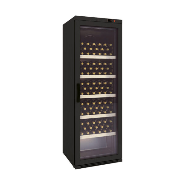 Cantina vino professionale nero, 348 litri, 120 bottiglie, 620 x 578 mm