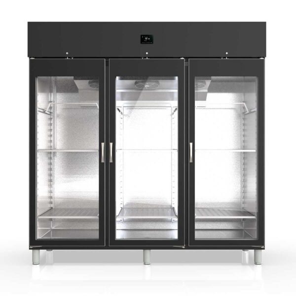 Armadio professionale Dry Aging nero, 2197 litri, 450 kg Fleisch, 2055 x 850 mm