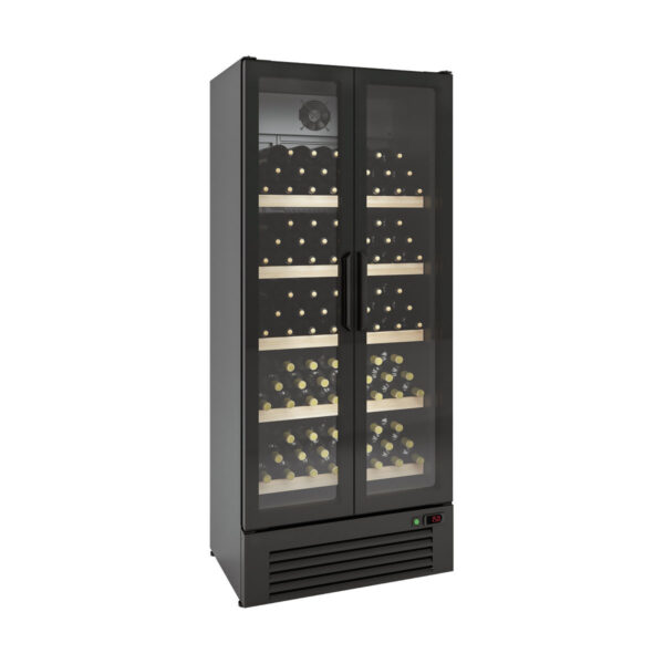 Cantina vino professionale nero, 333 litri, 750 x 510 mm