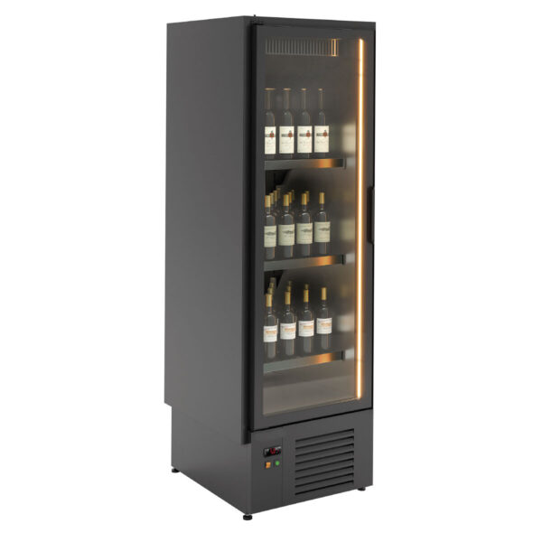 Cantina vino professionale nero, 461 litri, 642 x 805 mm