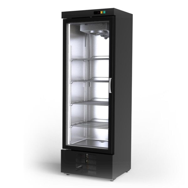 Armadio congelatore professionale 500, nero, 1 porta in vetro, 680 x 735 mm