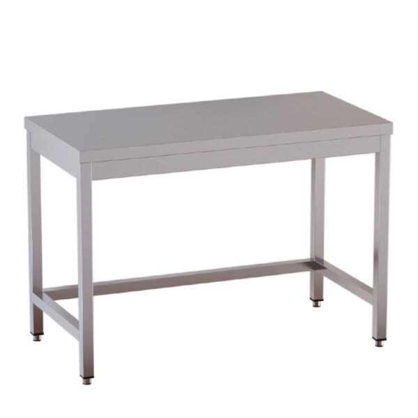 Tavolo da lavoro inox / con vano inferiore libero, 800 x 700 mm