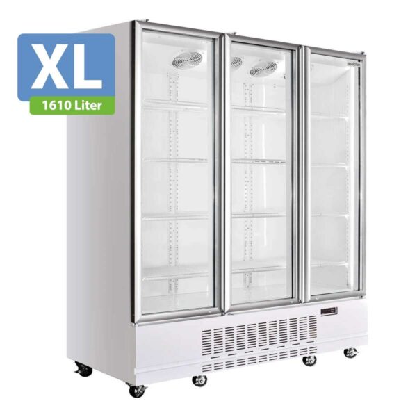 Frigorifero professionale per bevande 3 porte / 1610 litri XL, "bianco", 1919 x 742 mm