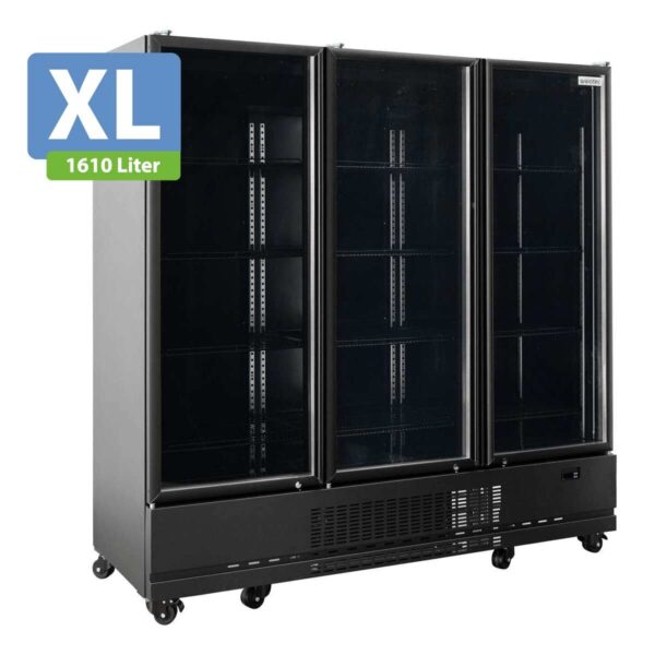 Frigorifero professionale per bevande 3 porte / 1610 litri XL, "nero", 1919 x 742 mm