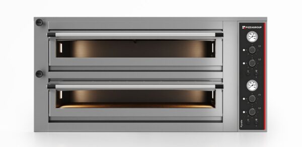 Forno pizza professionale PizzaGroup Pyralis M12 – 6+6 pizze Ø30/34 – manuale – 17,76 kW