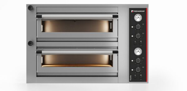 Forno pizza professionale PizzaGroup Pyralis M8 – 4+4 pizze Ø30/34 – manuale – 13,20 kW