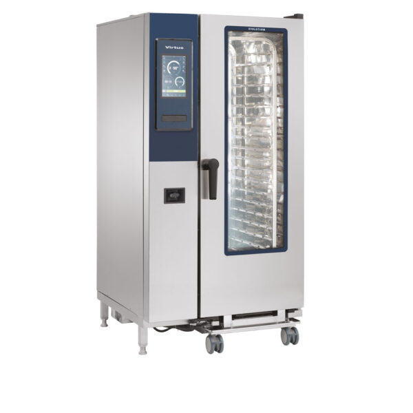 Virtus – Forno combinato elettrico a vapore con boiler e sistema di lavaggio automatico, 20x GN 1/1 (AIC0043/FN)