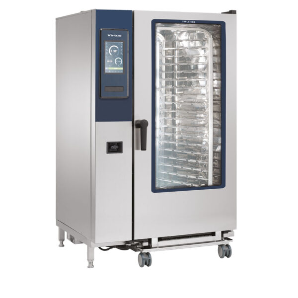 Virtus – Forno combinato elettrico a vapore con boiler e sistema di lavaggio automatico, 20x GN 2/1 (AIC0045/FN)