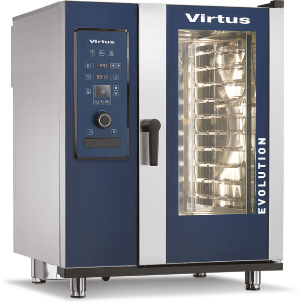 Virtus – Forno a convezione elettrico con vapore diretto e sistema di lavaggio automatico, 10x GN 1/1 (AIC0072/FN)