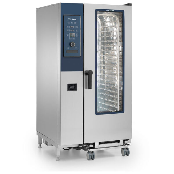 Virtus – Forno a convezione elettrico con vapore diretto e sistema di lavaggio automatico, 20x GN 1/1 (AIC0074/FN)