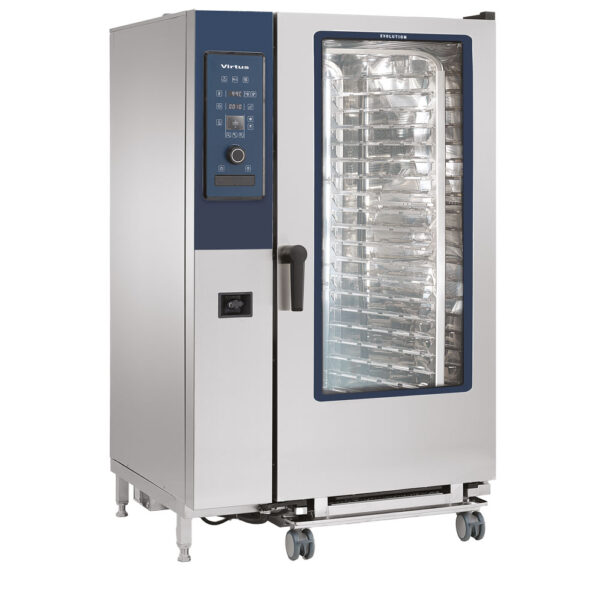 Virtus – Forno a convezione elettrico con vapore diretto e sistema di lavaggio automatico, 20x GN 2/1 (AIC0075/FN)