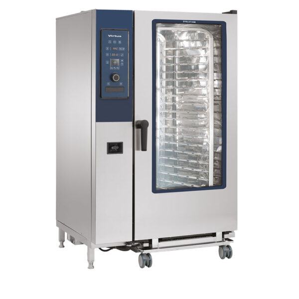 Virtus – Forno a convezione a gas con vapore diretto e sistema di lavaggio automatico, 20x GN 2/1 (AIC0080/FN)