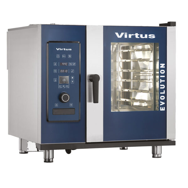 Virtus – Forno a convezione elettrico con vapore diretto e sistema di lavaggio automatico, 6x GN 2/3 (AIC0081/FN)