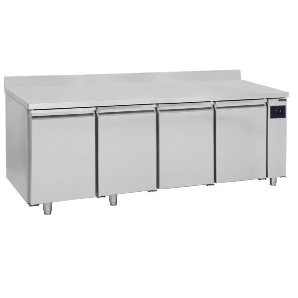 Virtus – Tavolo refrigerato remoto a 4 porte GN 1/1 con alzatina, -2°/+8°C - WiFi (BNA0057/FN)