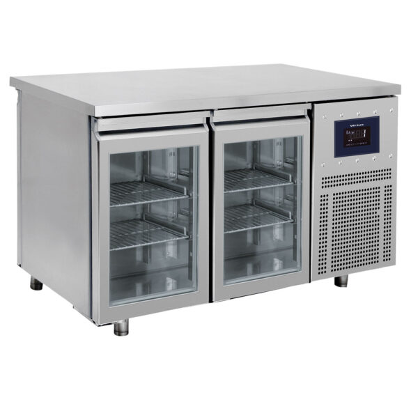 Virtus – Tavolo refrigerato passante a 2+2 porte in vetro GN 1/1, -2°/+8°C - WiFi (BNA0064/FNG)