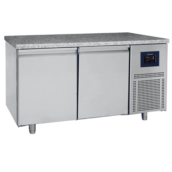 Virtus – Tavolo freezer pasticceria a 2 porte 600x400 mm, piano in granito, -10°/-22°C - WiFi (BNZ0004/FN)