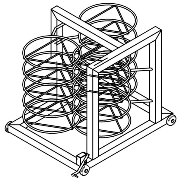 Virtus – Struttura reggipiatti per carrello, 18x ø 310 mm (EP061)