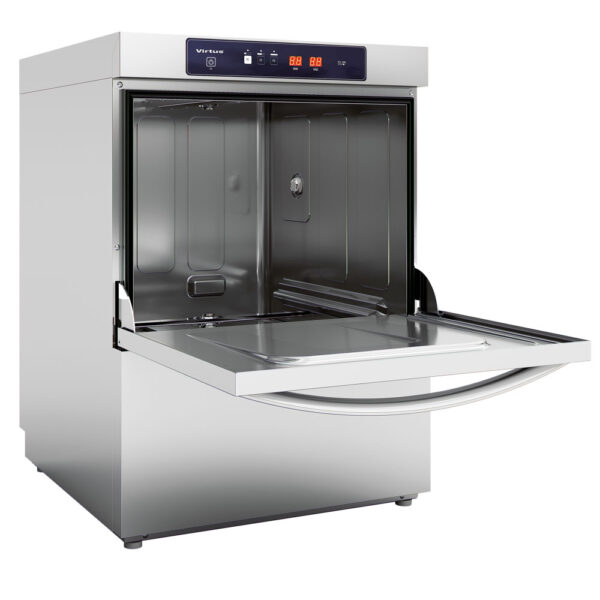 Virtus – Lavastoviglie elettronica con dosatore detergente, cesto da 50x50 cm, max h=38 cm (GLB0067/F)