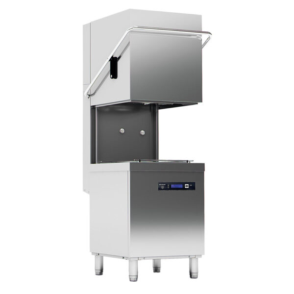 Virtus – Lavastoviglie a capot digitale con pompa di scarico, cesto da 50x50 cm, max h=44 cm (GLB0080N)