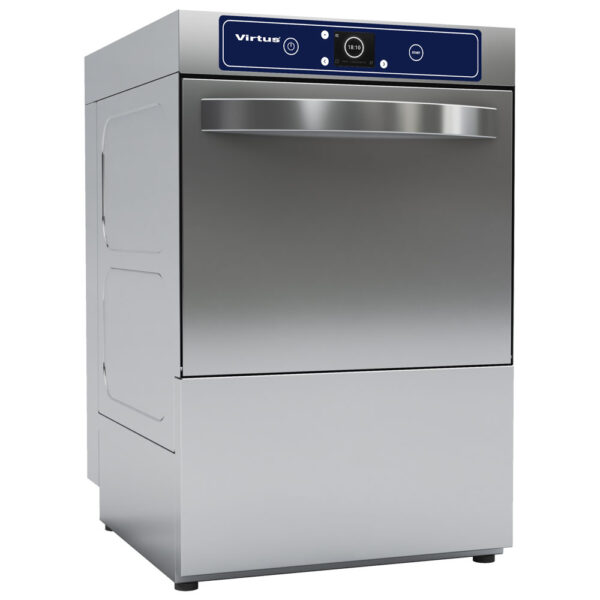 Virtus – Lavabicchieri elettronica con dosatore detergente e pompa di scarico, 40x40 cm, max. h=28,5 cm (GLB0140)