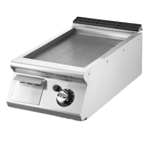 Virtus – Fry-top gas versione top, piastra rigata cromata (V7040FTRGVCRT)