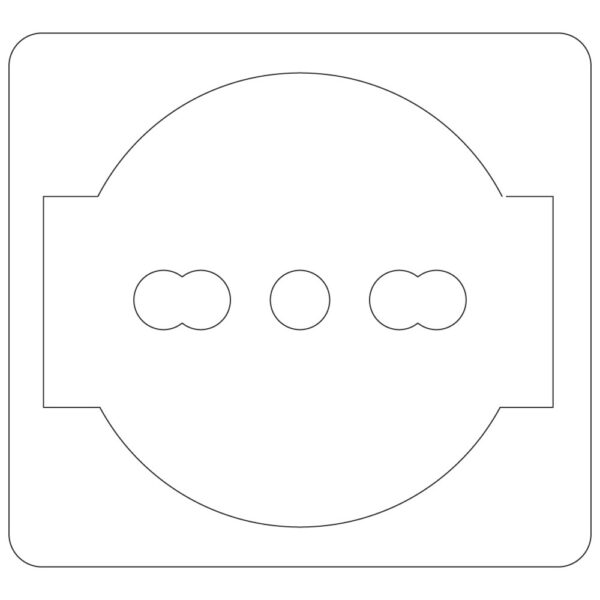 Virtus – Presa elettrica Schuko con coperchio quadrato IP44 installata sul cruscotto (VPES)