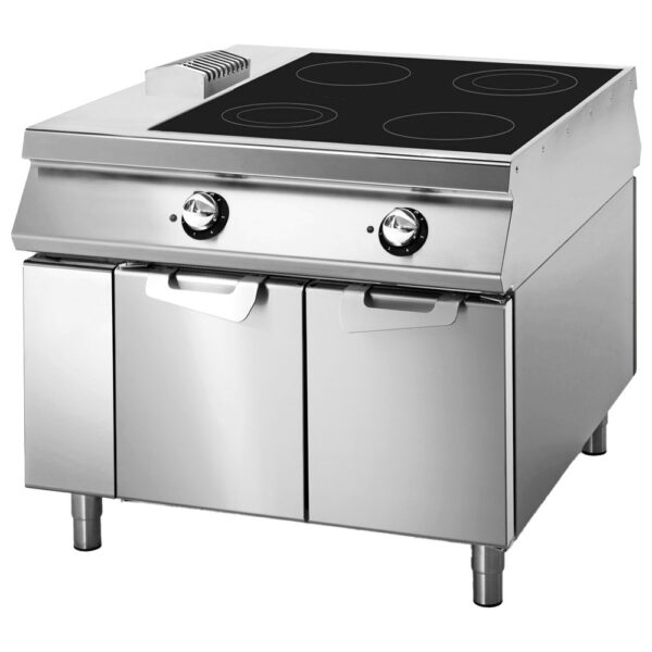 Virtus – Cucina induzione da 4 piastre su vano con porte, comandi 2 lati (VS110100IND)