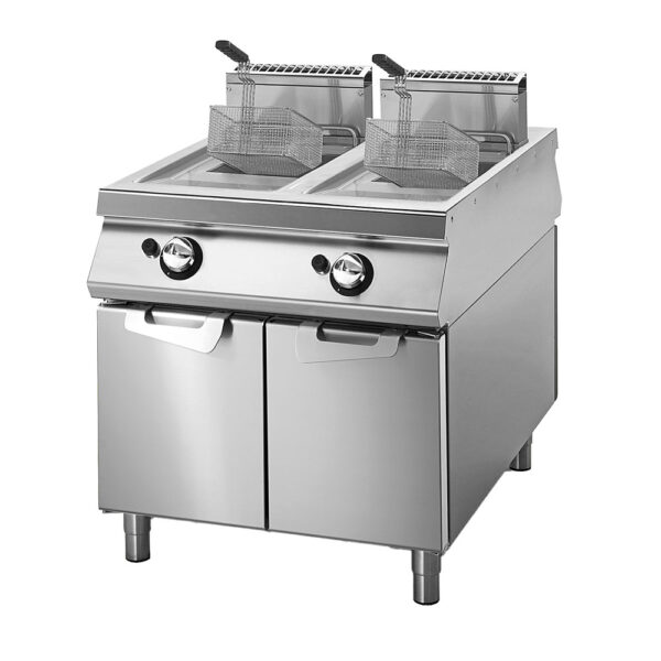 Virtus – Friggitrice a gas 22+22 litri su vano con porte (VS11080FRGS22)