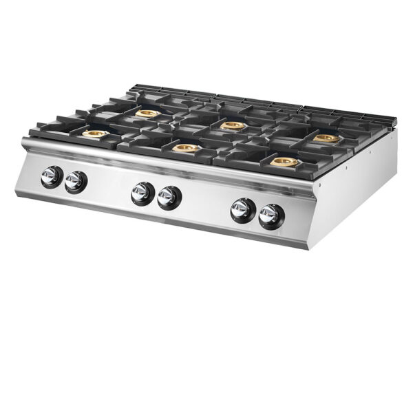 Virtus – Cucina a gas, versione top, 6 bruciatori (VS70120PCGT)