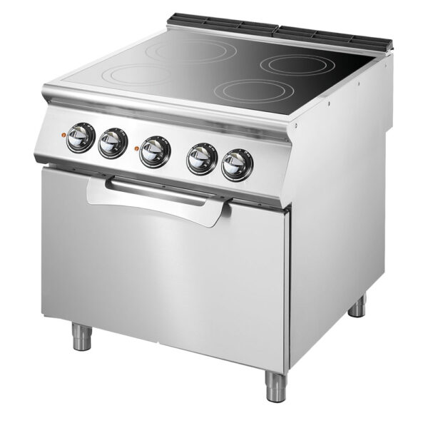 Virtus – Piastra in vetroceramica su forno elettrico statico GN 2/1, 4 zone di cottura (VS7080CFVE)