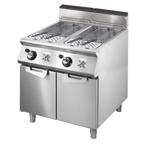 Virtus – Cuocipasta gas, 2 vasche GN 2/3, capacità 2x 26 litri (VS7080CPGS)