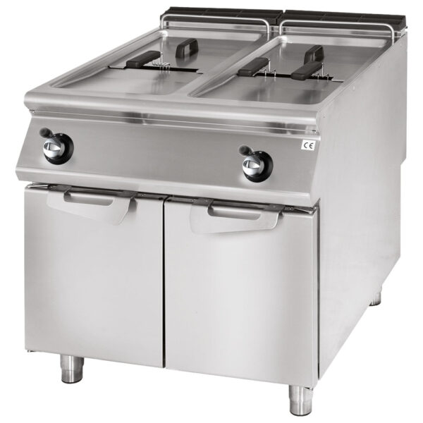 Virtus – Friggitrice gas, capacità 2x 13 litri (VS7080FRGS13)