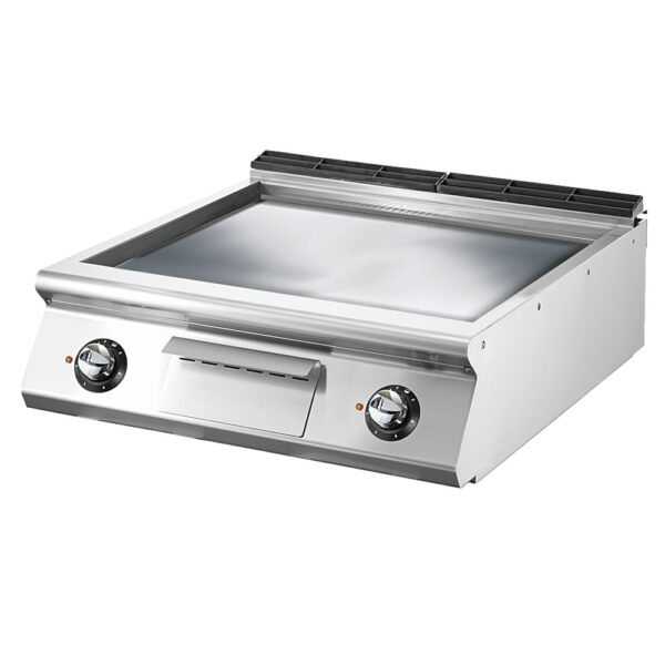 Virtus – Fry-top elettrico versione top, piastra liscia cromata (VS7080FTEVCRT)