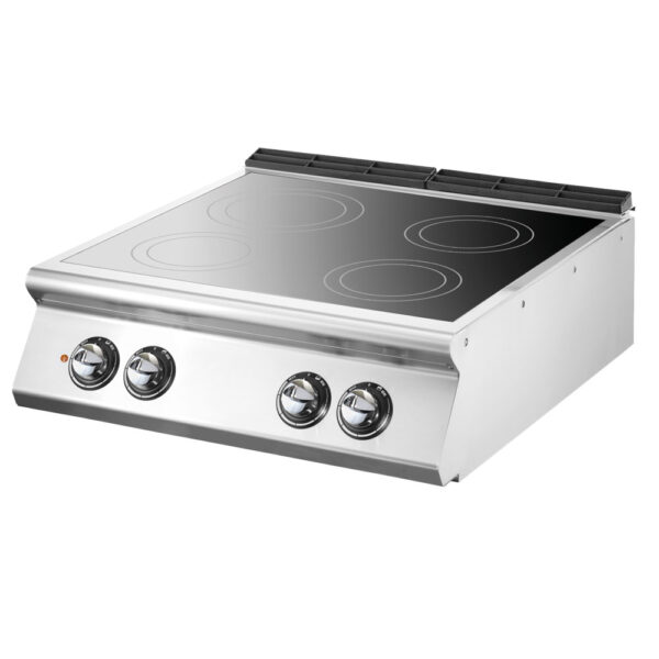 Virtus – Cucina induzione da banco, 4 zone di cottura Ø 220 mm ciascuna 3,5 kW (VS7080INDT14)