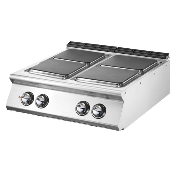 Virtus – Cucina elettrica, versione top, 4 piastre quadre in ghisa (VS7080PCEQT)