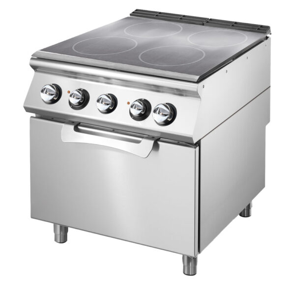 Virtus – Tuttapiastra elettrica su forno elettrico statico GN 2/1, 4 zone di cottura (VS7080TPFE)