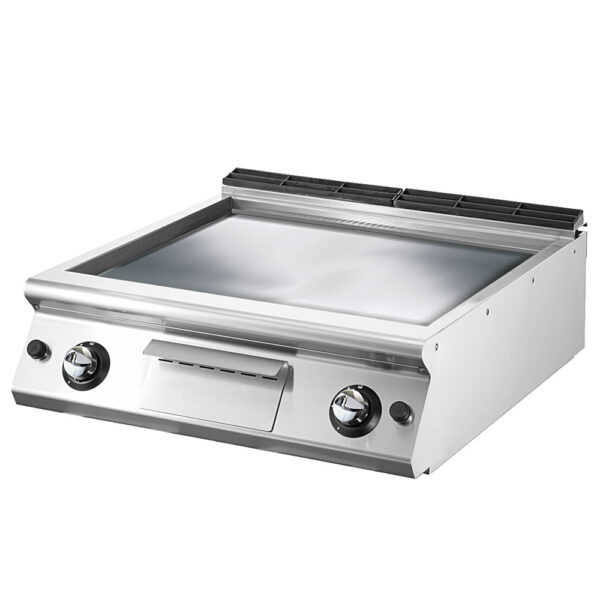 Virtus – Fry-top gas versione top, piastra liscia cromata (VS9080FTGVCRT)