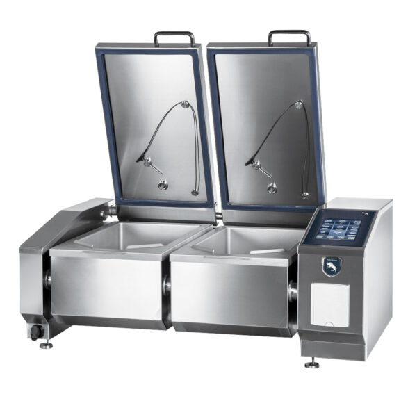 Virtus – Brasiera multiuso elettrica da 2x 29 litri (2x GN 1/1), sollevamento automatico (VSMD101DS)