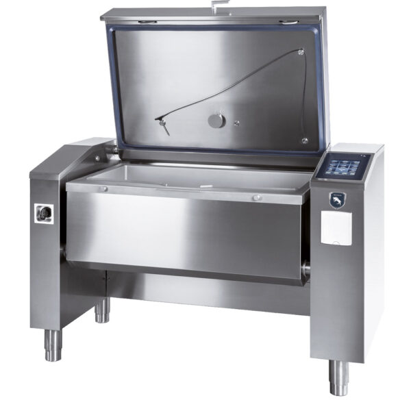 Virtus – Brasiera multiuso elettrica da 110 litri (3x GN 1/1), sollevamento automatico - versione piana (VSMD151F)