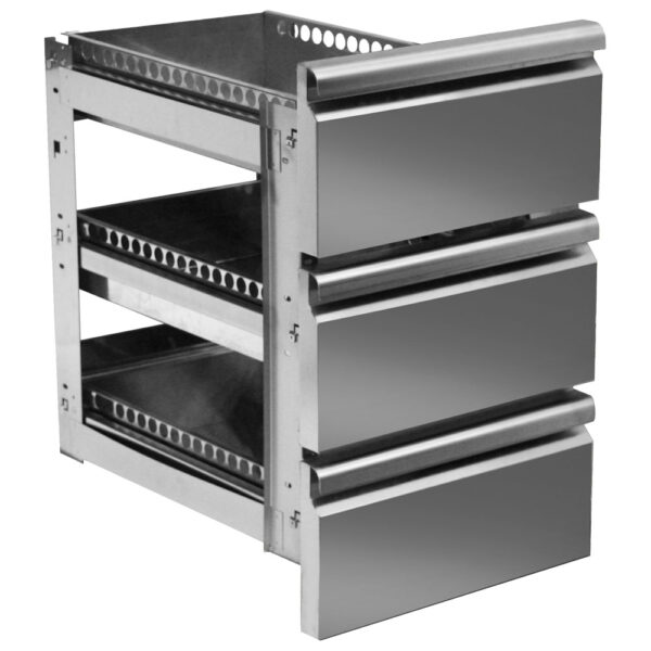 Virtus – Kit cassettiera con soft self closing da 3x 1/3 per tavoli refrigerati 700 mm - linea VIRTUS (Z/FVDSC13)